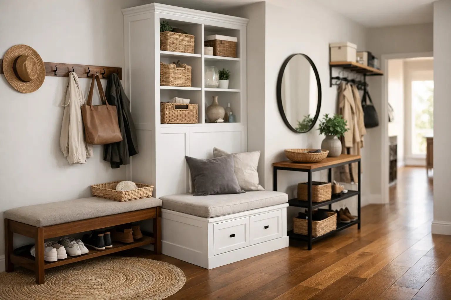 12 Best Hallway Storage Ideas for Stylish Homes - Smallhill Furniture Co.