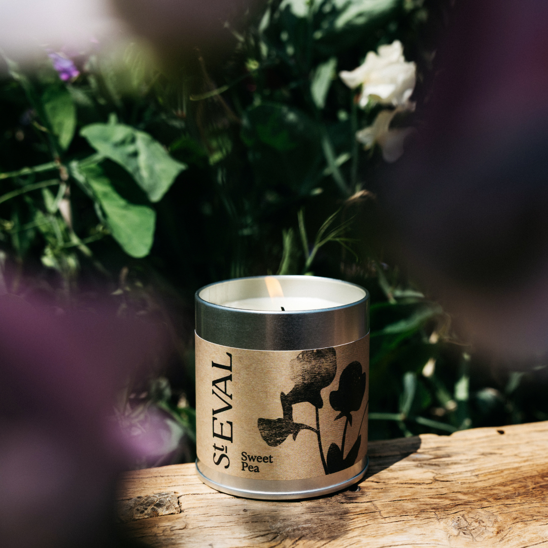 Sweet Pea Scented Tin Candle
