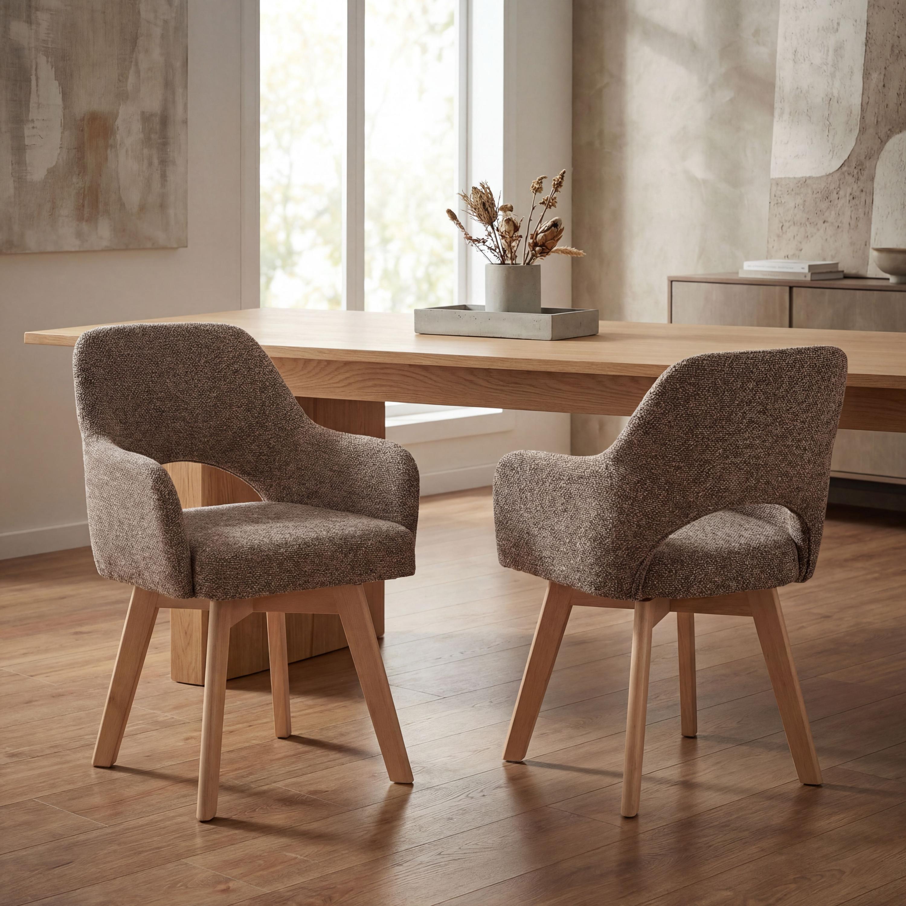 Rouen Coffee Dining Chair - Set of 2