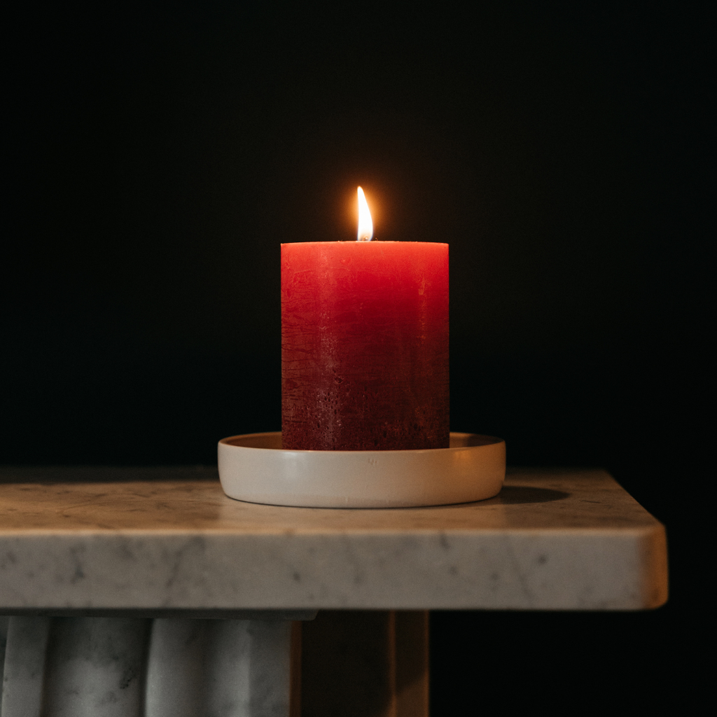 Hawthorn & Berries Fragranced Coloured Pillar Candle