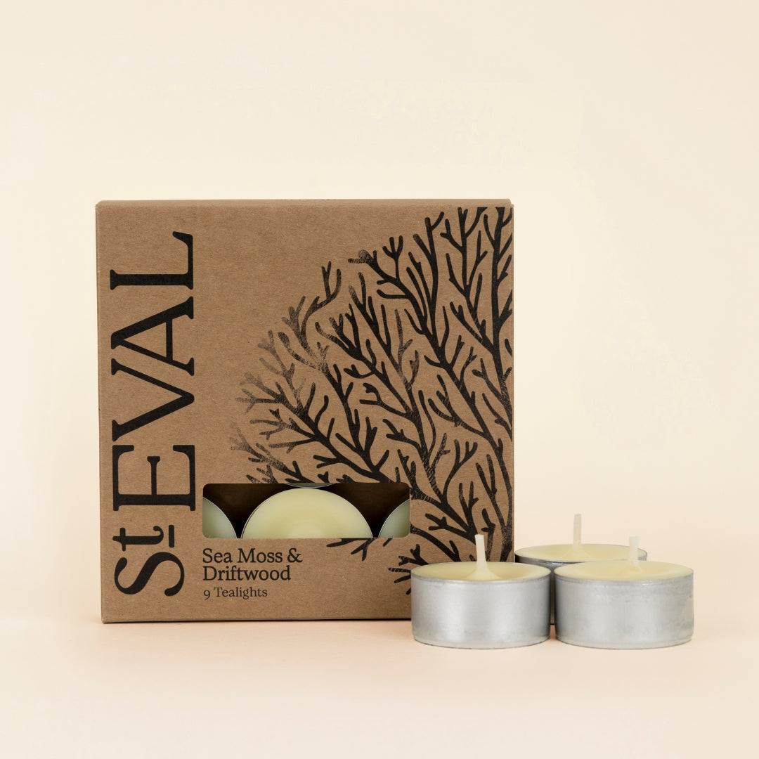 Sea Moss & Driftwood Scented Tealights