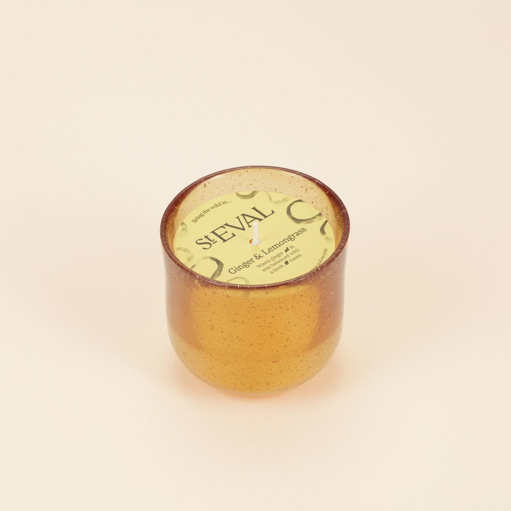 Ginger & Lemongrass Sea Garden Glass Candle