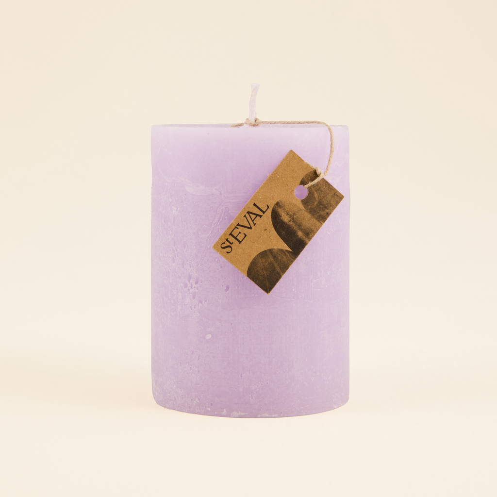 Tranquillity Fragranced Coloured Pillar Candle