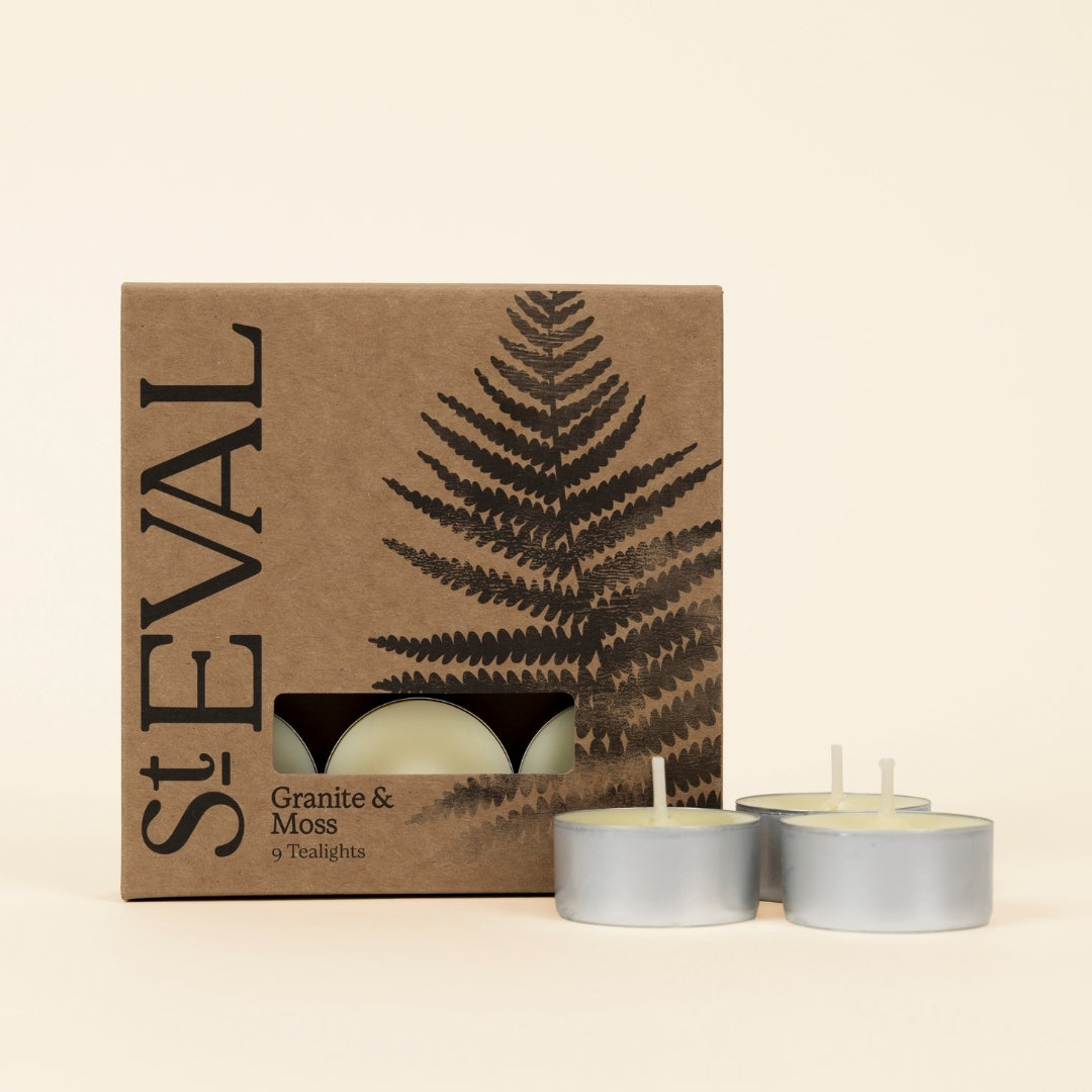 Granite & Moss Scented Tealights