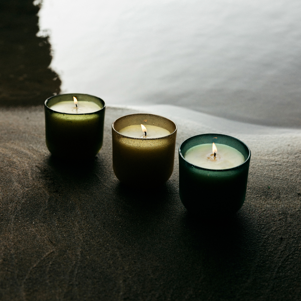 Ginger & Lemongrass Sea Garden Glass Candle