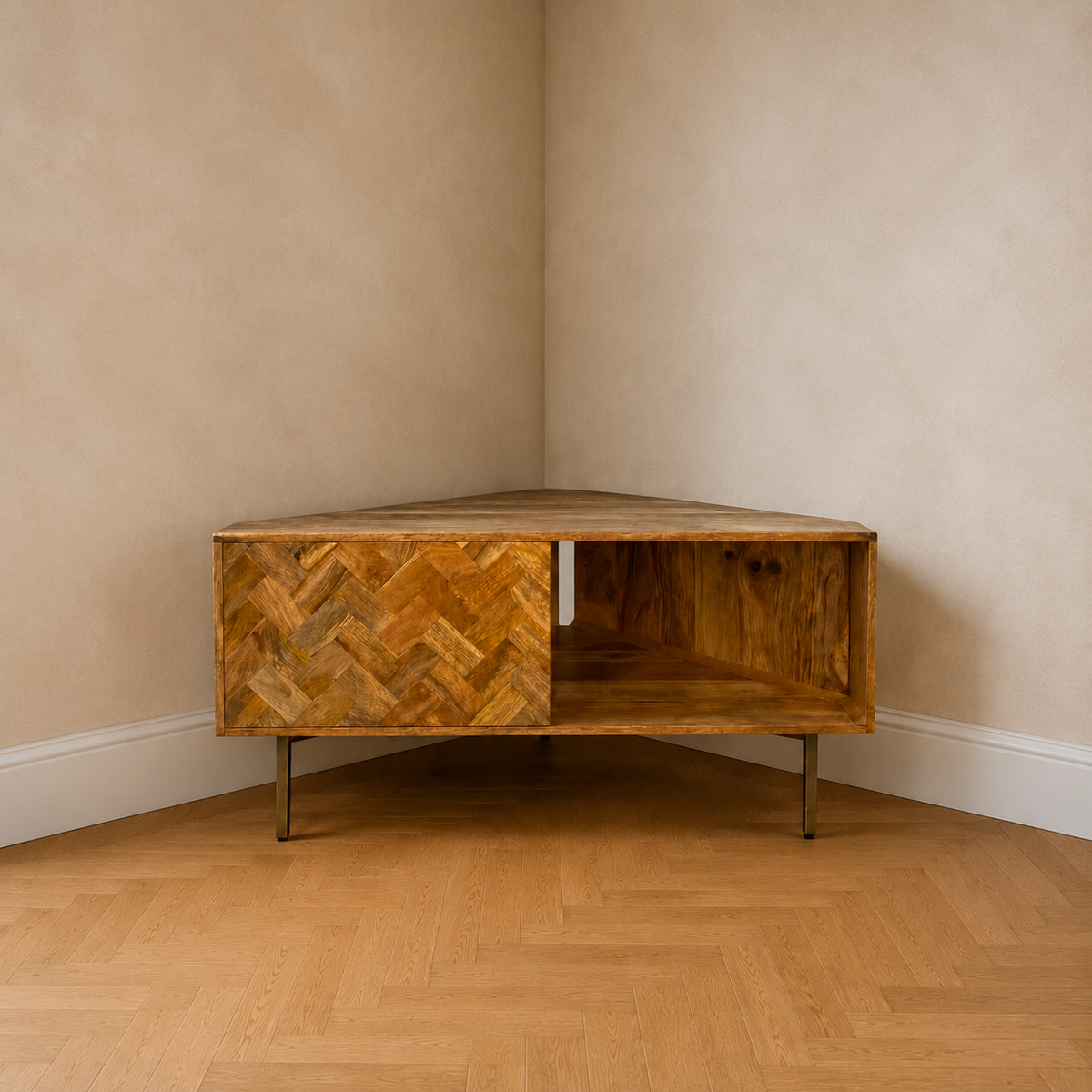 Block Mango Light Corner TV Stand