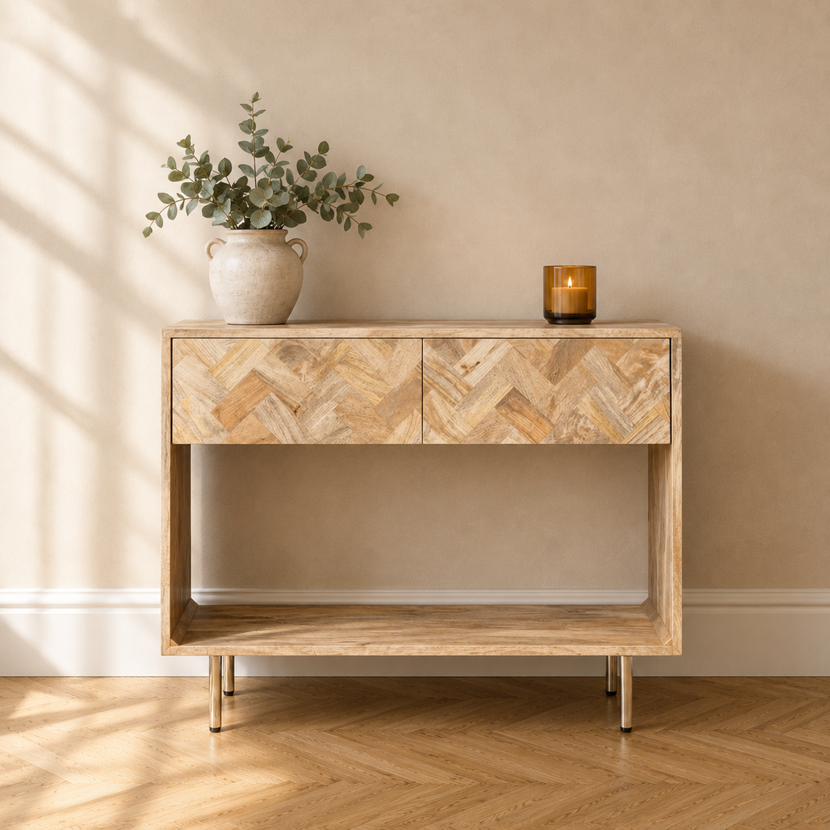 Block Mango Light Console Table