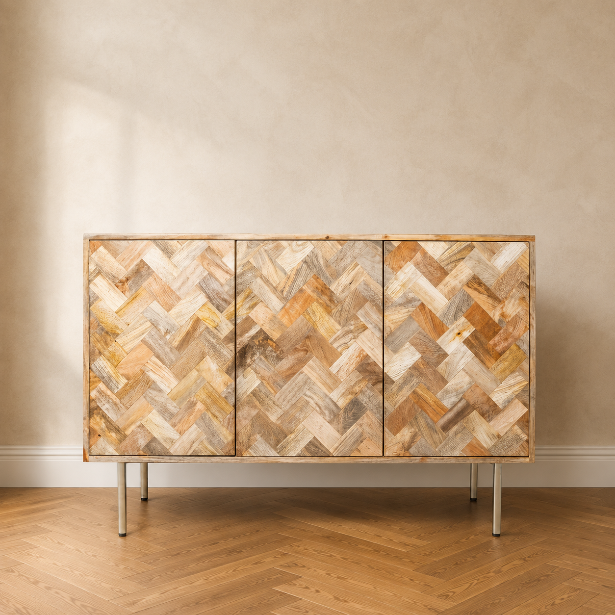 Block Mango Light 3 Door Sideboard