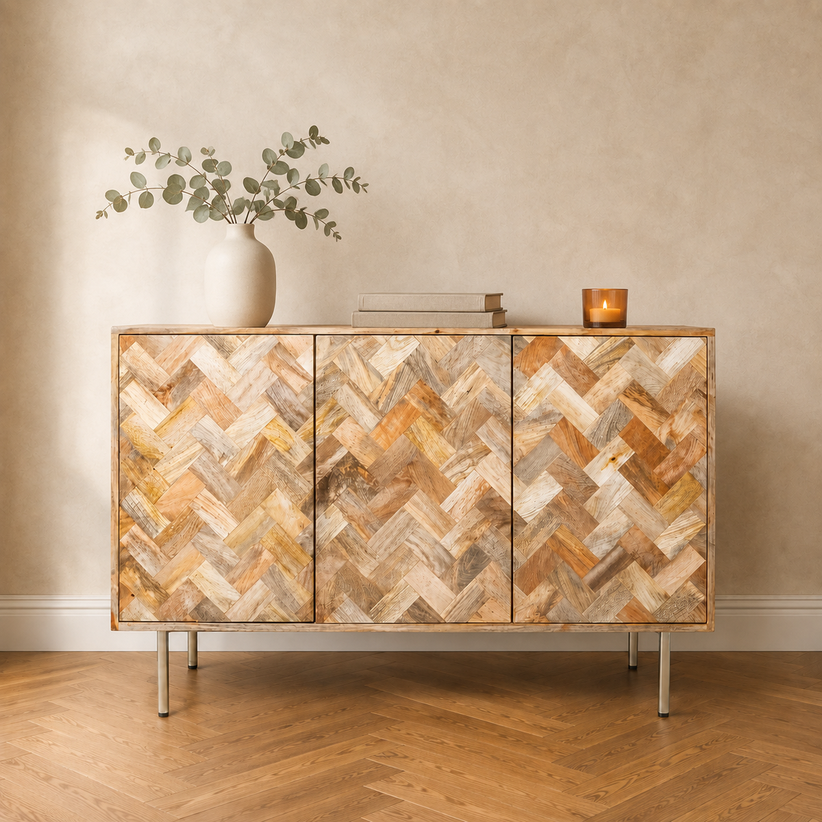 Block Mango Light 3 Door Sideboard