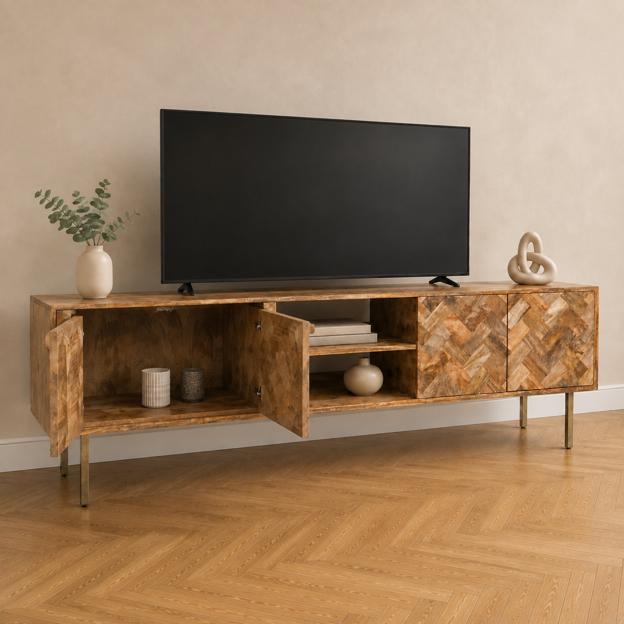 Block Mango Light Large TV Stand