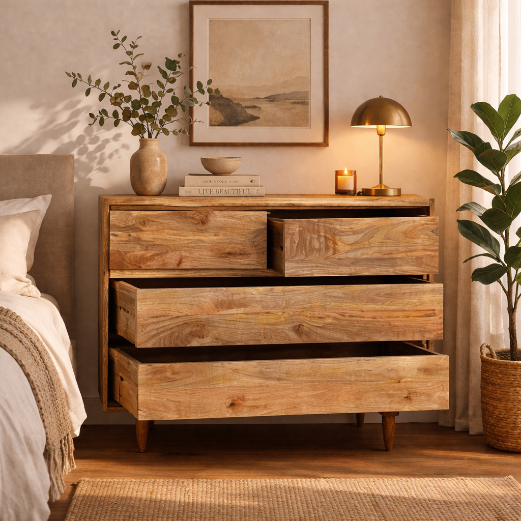 Mangowen 100cm 4 Drawer Chest