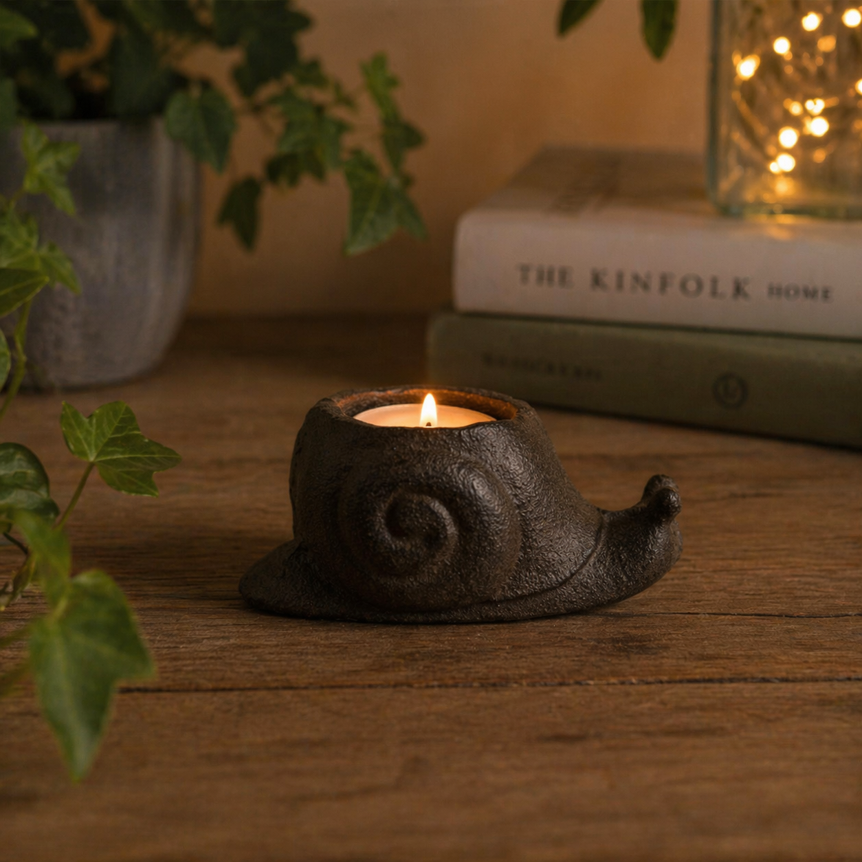 Snail Cast Iron Tealight Holder