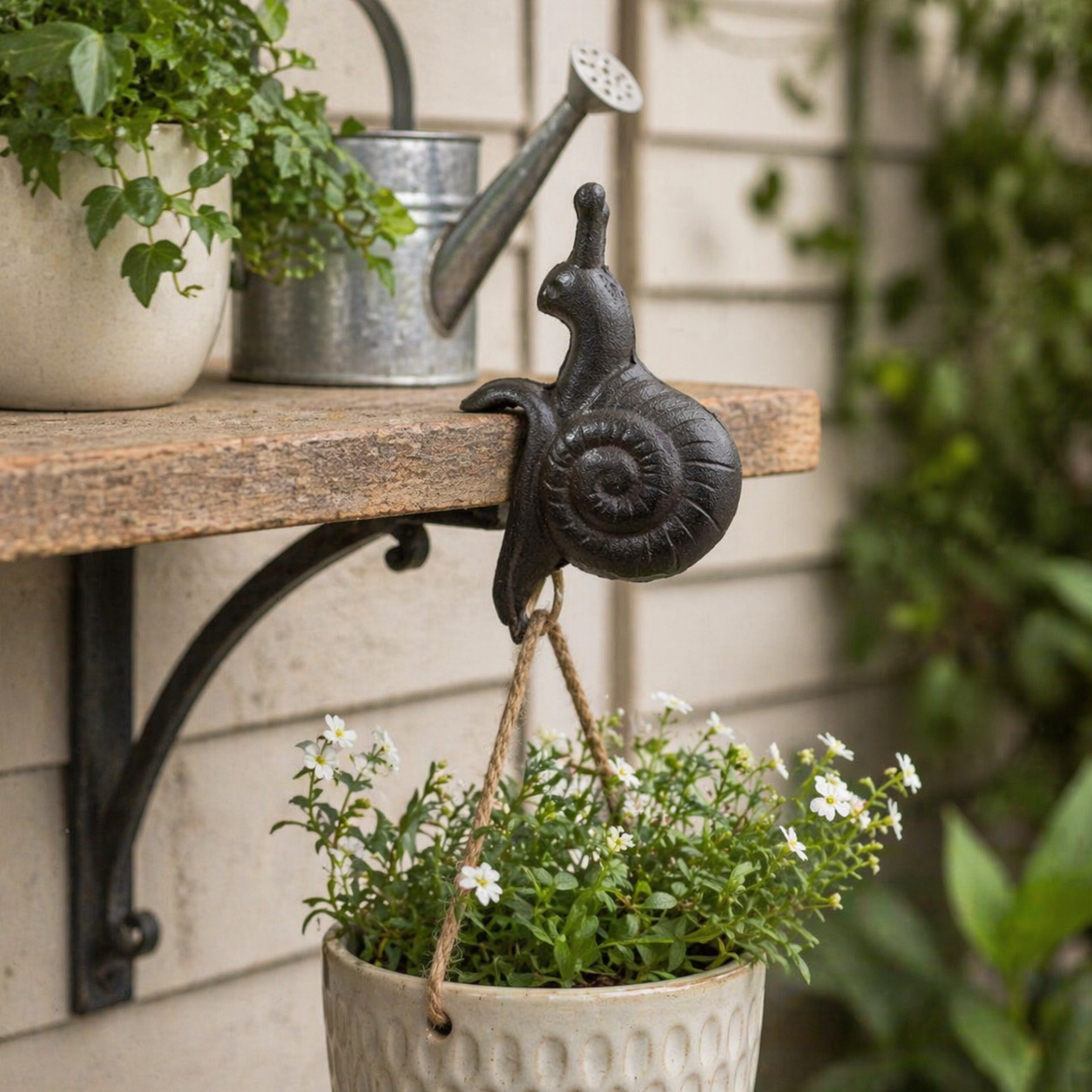 Cast Iron Snail-Shaped Pot Hanger