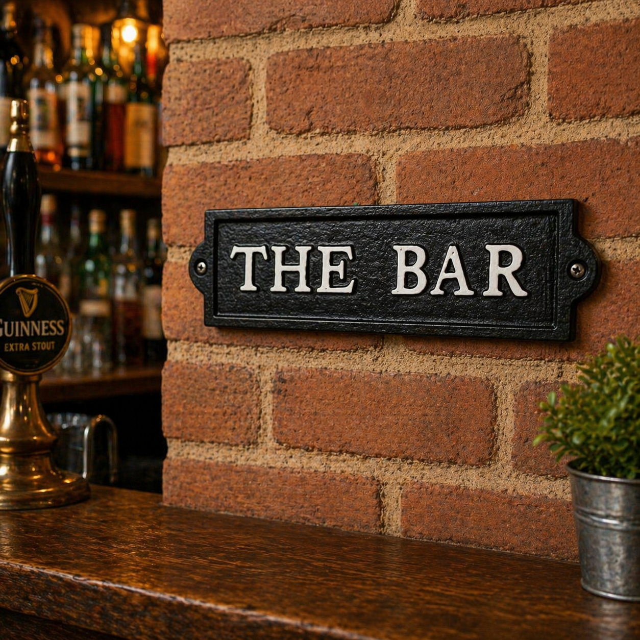 Bar Cast Iron Sign