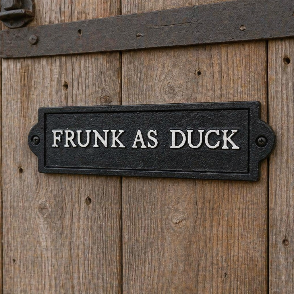Cast Iron Frunk as Duck Plaque