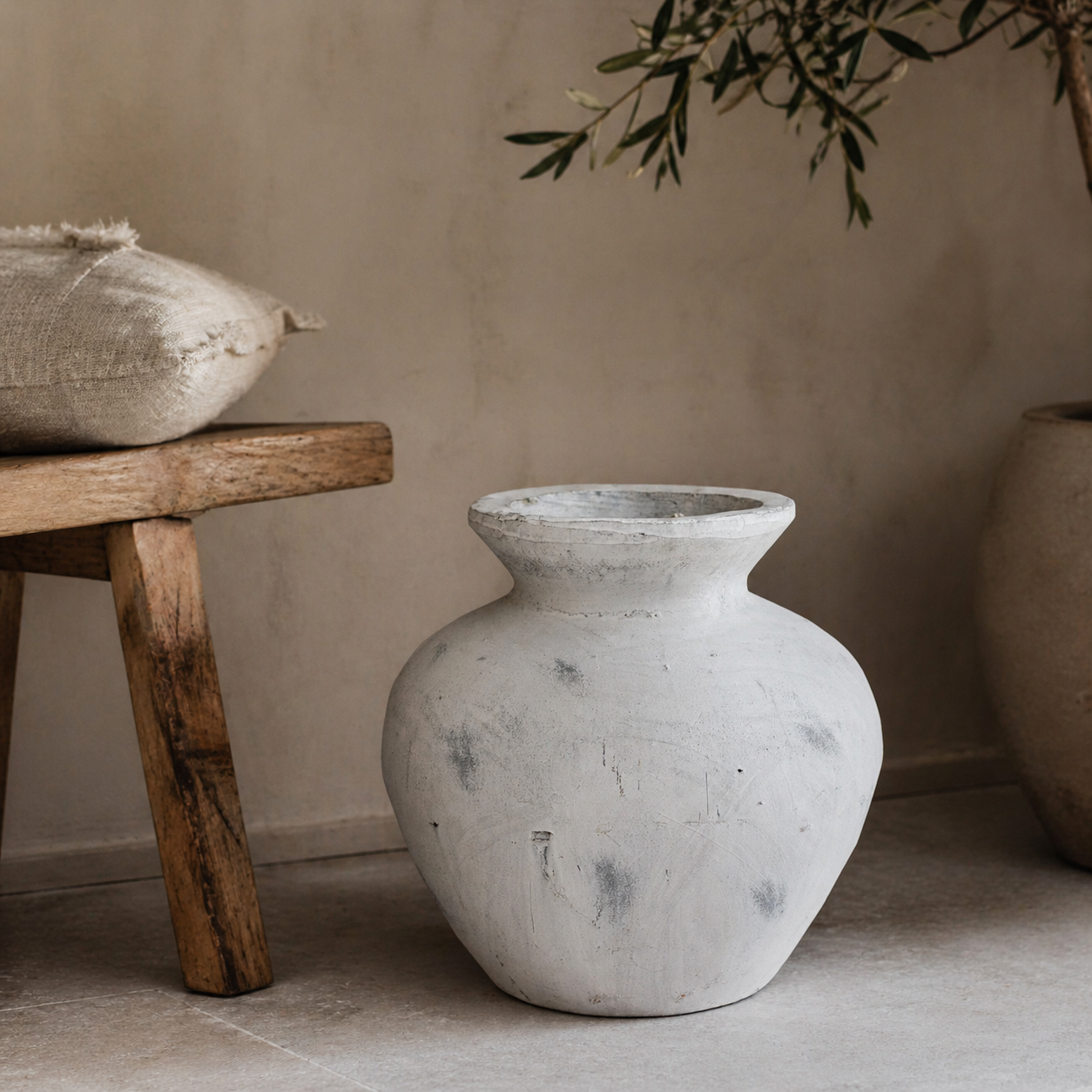 Darcy Antique White Vase