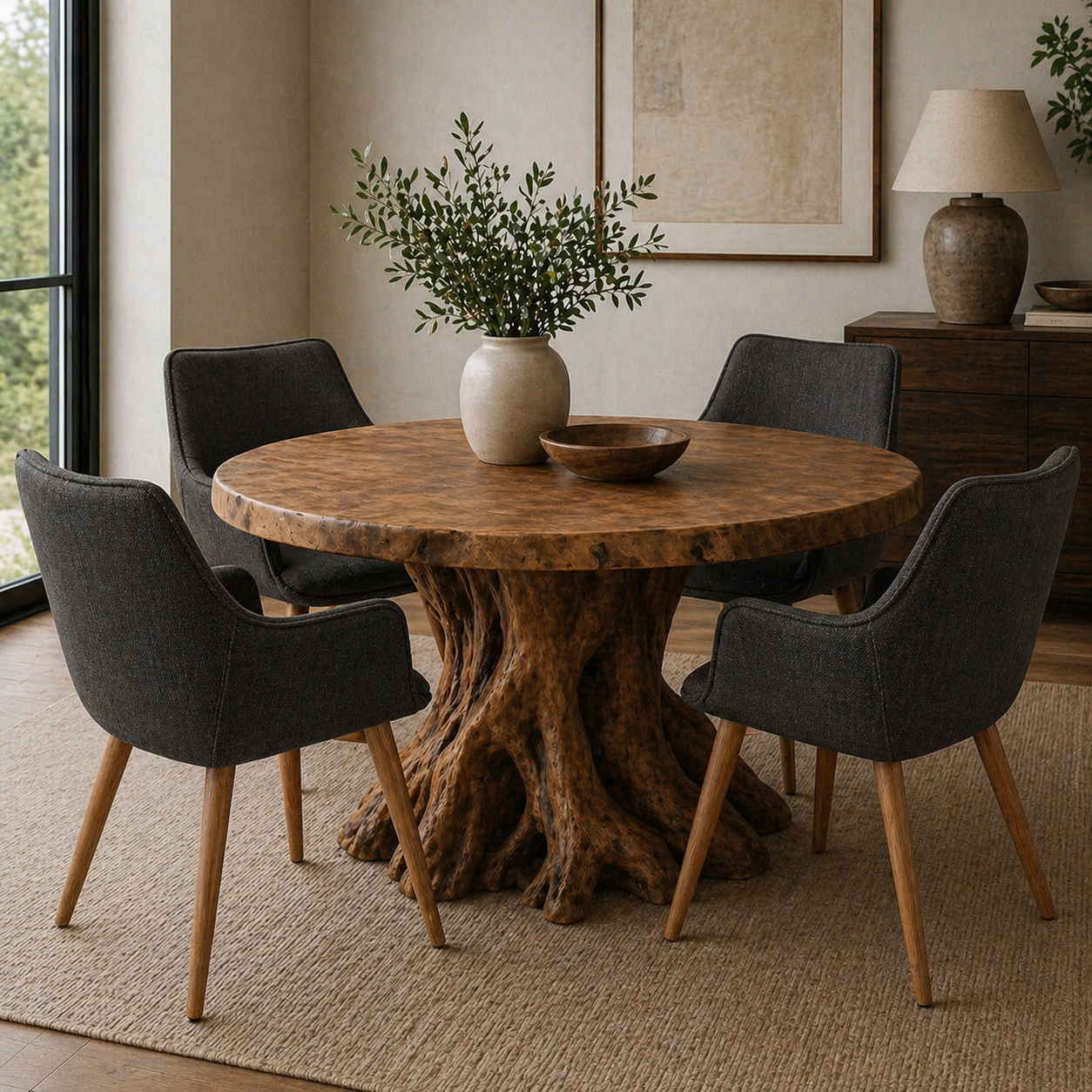 Bude Dining Chair (Slate Grey Twill) - Set of 2