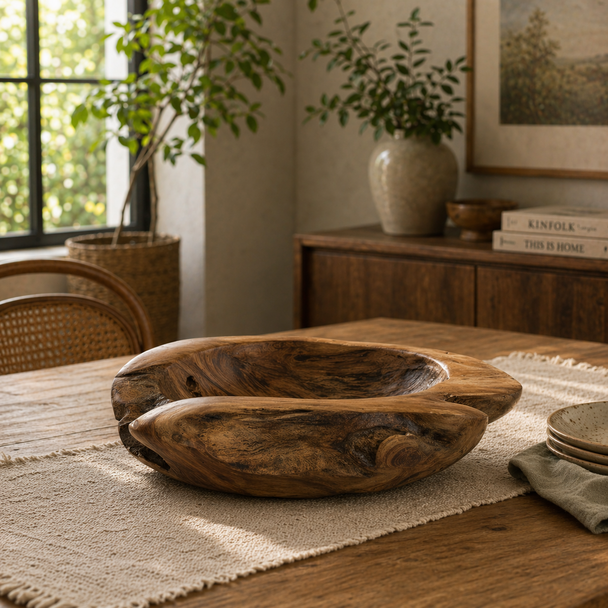 Teak Fruit Bowl (30cm)