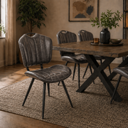 Healey Vegan Leather Chair Chestnut - Set of 2