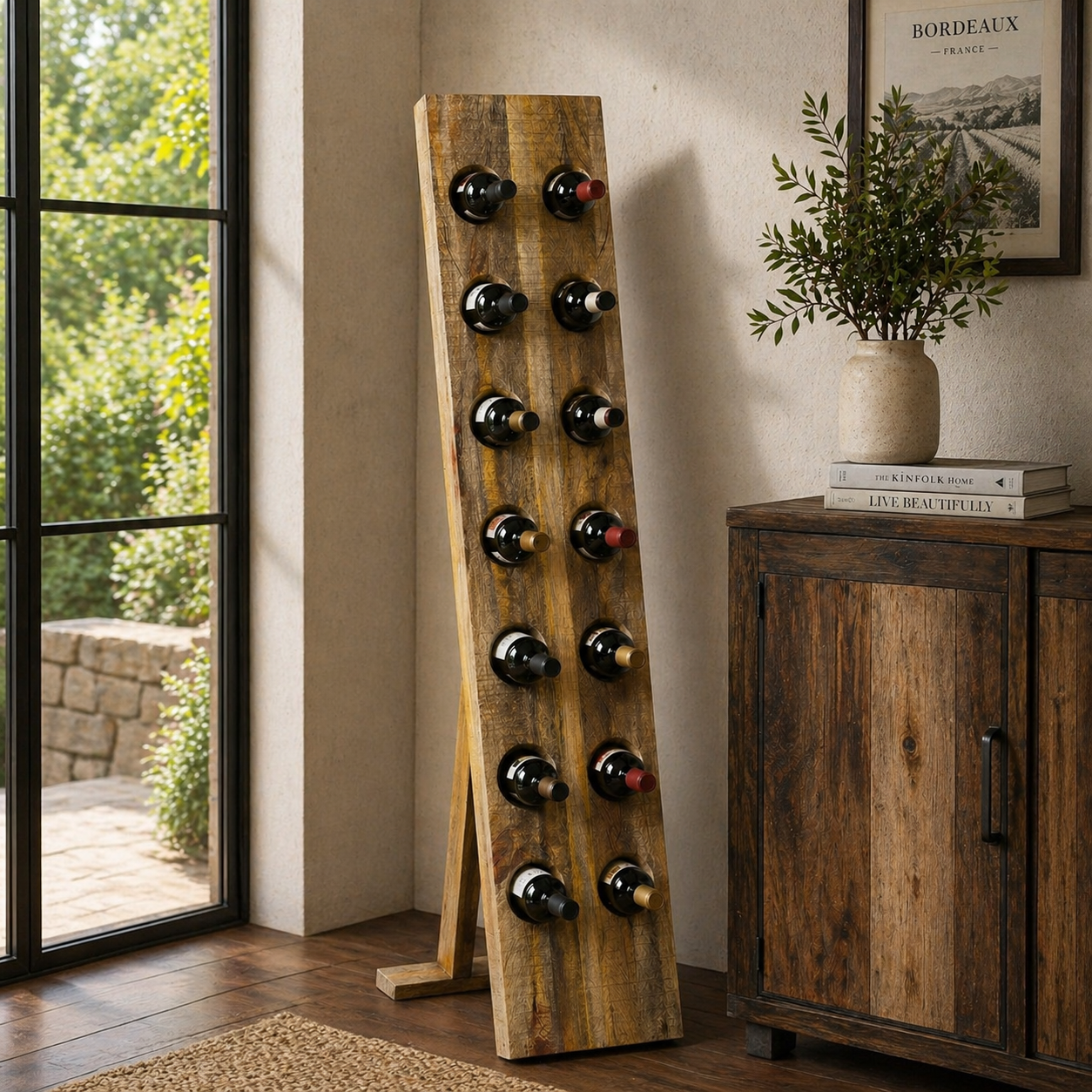 RE-Engineered Wine Bottle Display Rack