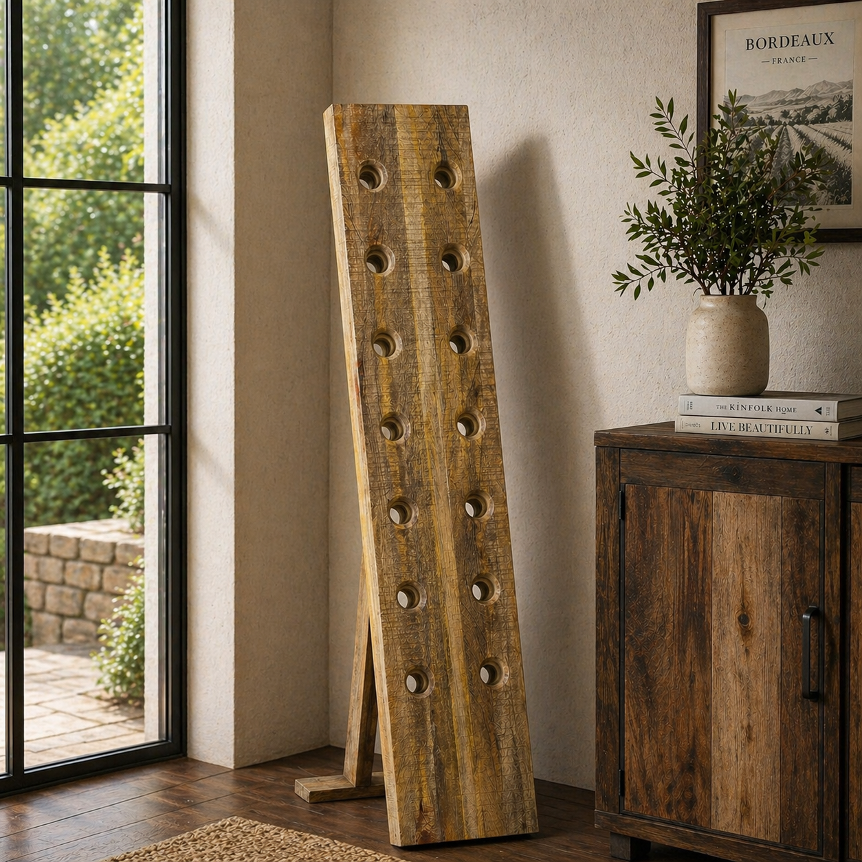 RE-Engineered Wine Bottle Display Rack