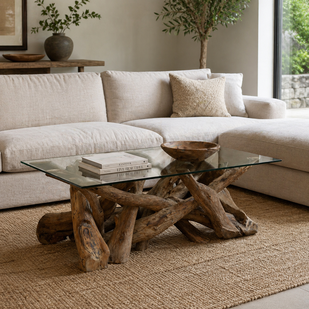 Leila Branchwood Rectangular Coffee Table