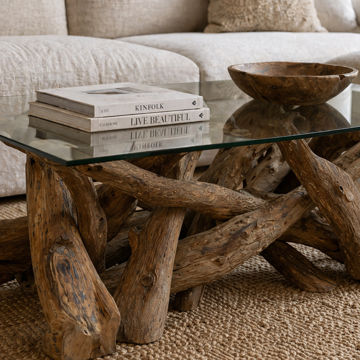 Leila Branchwood Rectangular Coffee Table