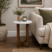 Siena Marble Lamp Table