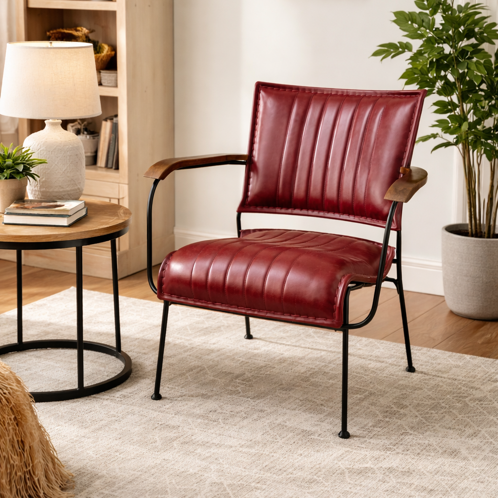 Red Leather Armchair