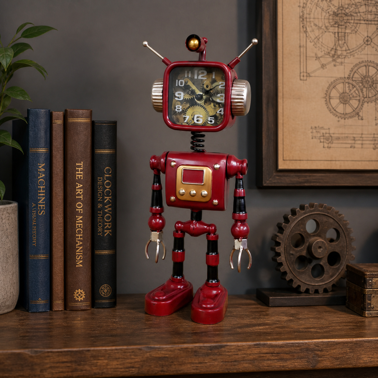Red Robot Clock