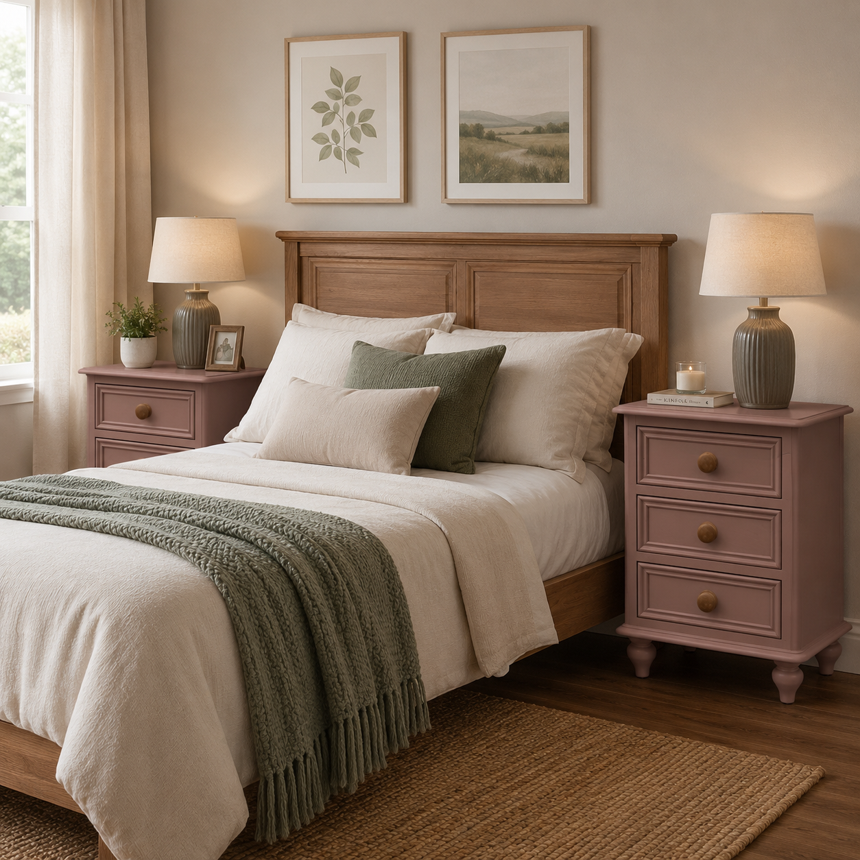 Chunky Pine Bedside Tables (Pair)