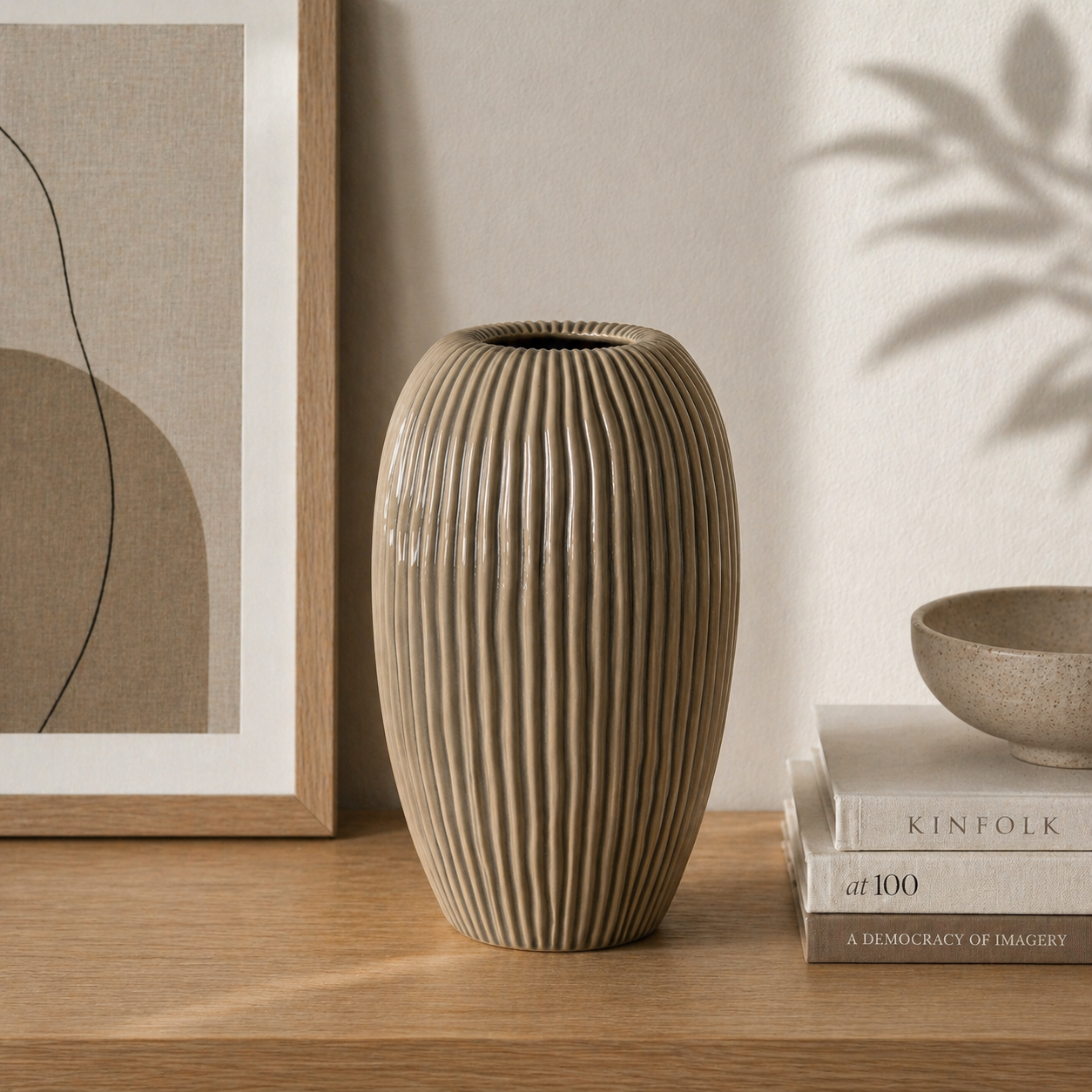 Pallida Large Striped Vase