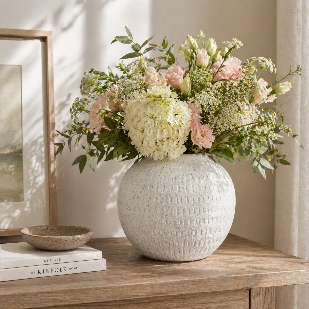 Ashen Large Round Vase