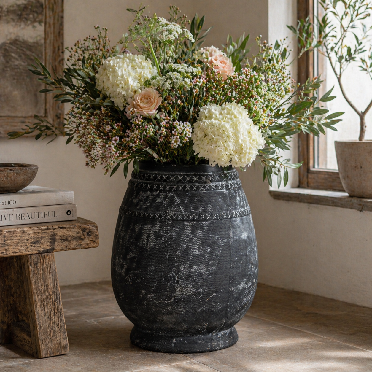 Etched Collection Tall Vase