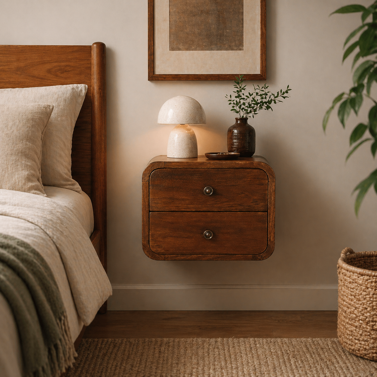 Floating Mini Chestnut Bedside
