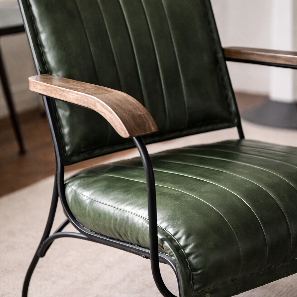 Green Leather Armchair