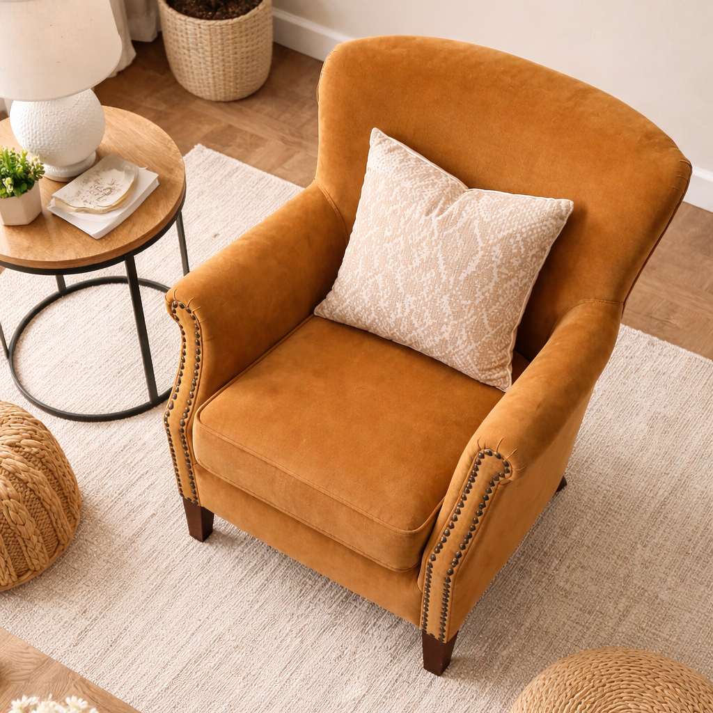 Cromarty Armchair In Brushed Gold