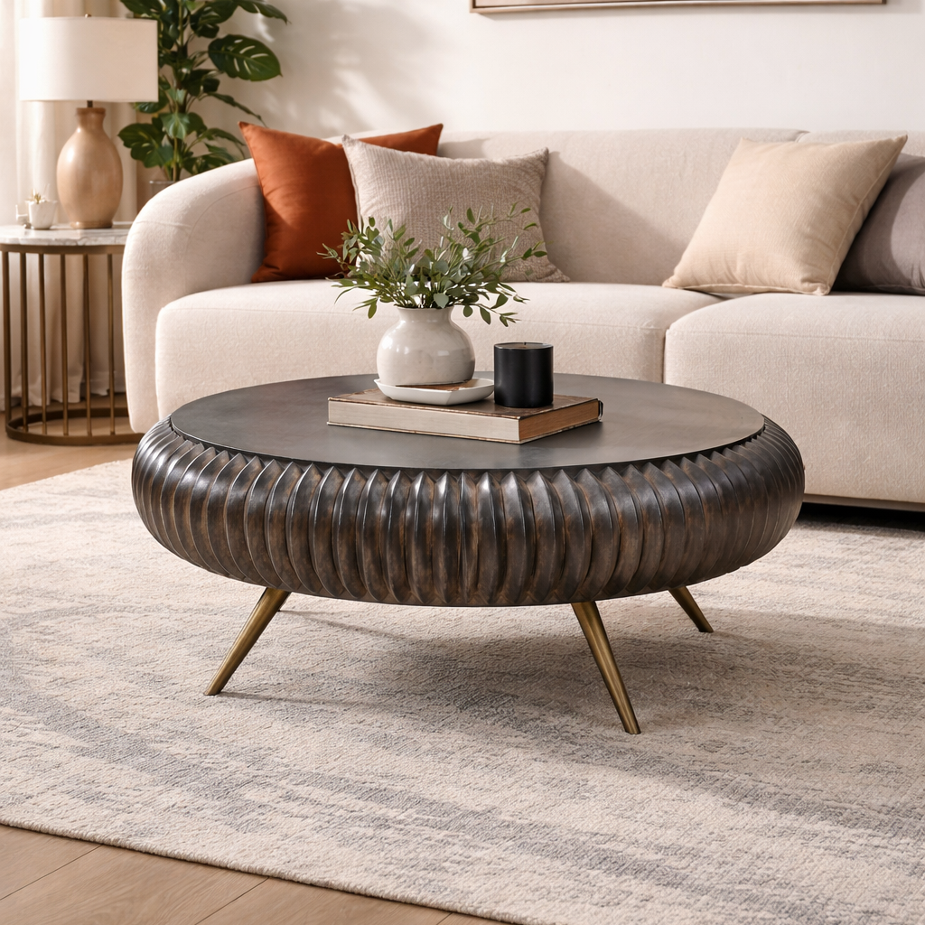 Patan Wooden 2 Drawer Coffee Table