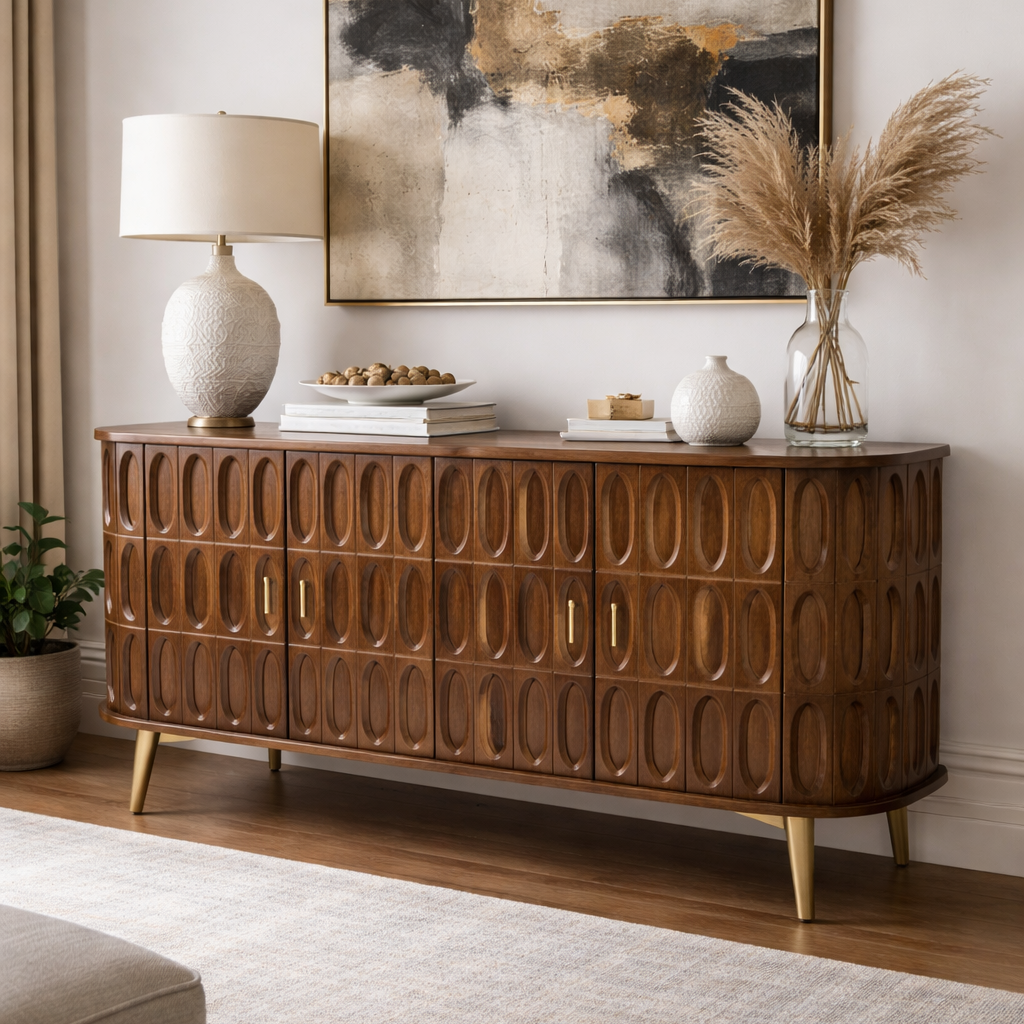 Jana Wooden Carved Sideboard