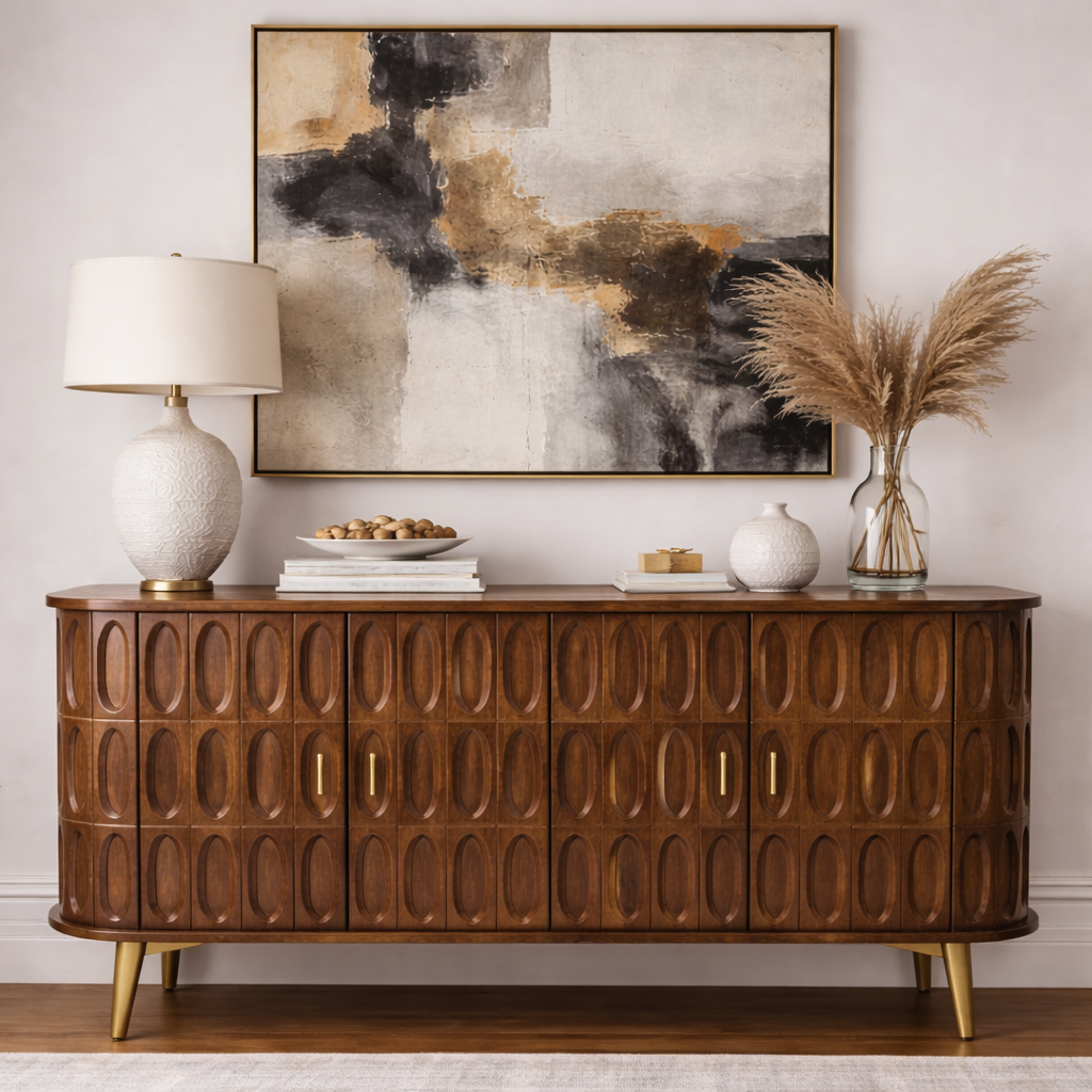 Jana Wooden Carved Sideboard