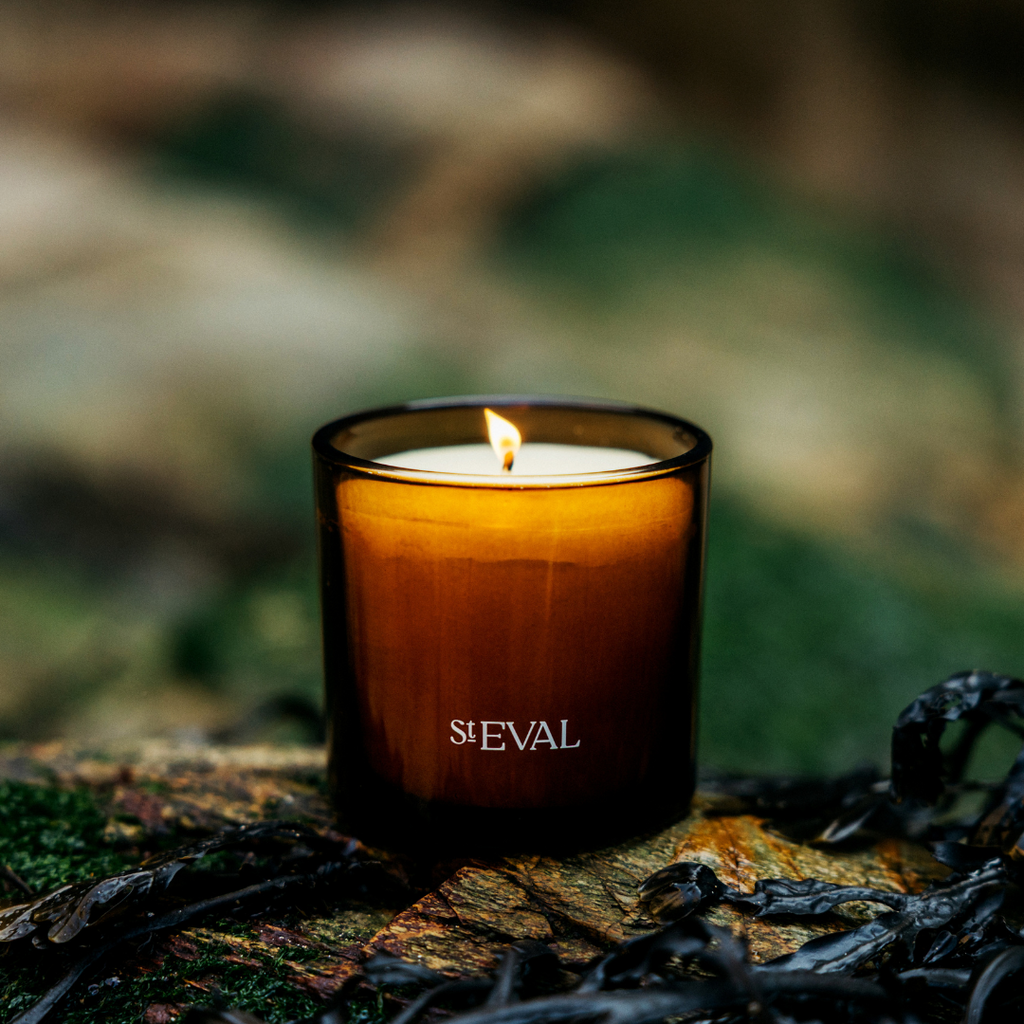 Sea Salt Amber Glass Candle