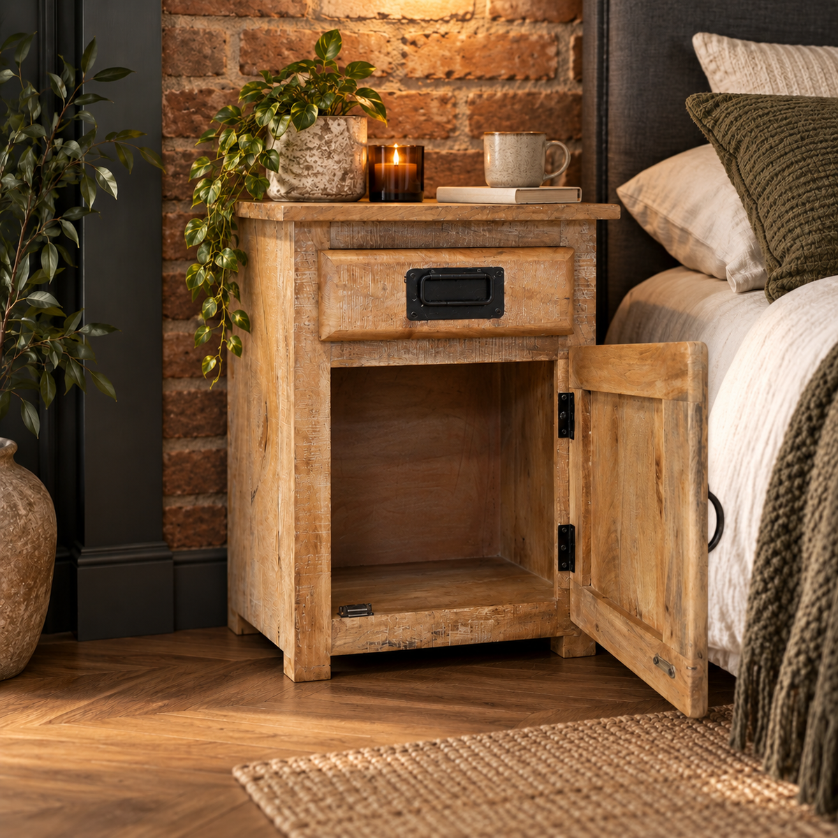 Jupiter Industrial Reclaimed Bedside Table