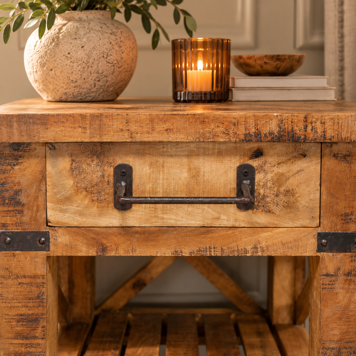The Old Mill Reclaimed Bedside Table
