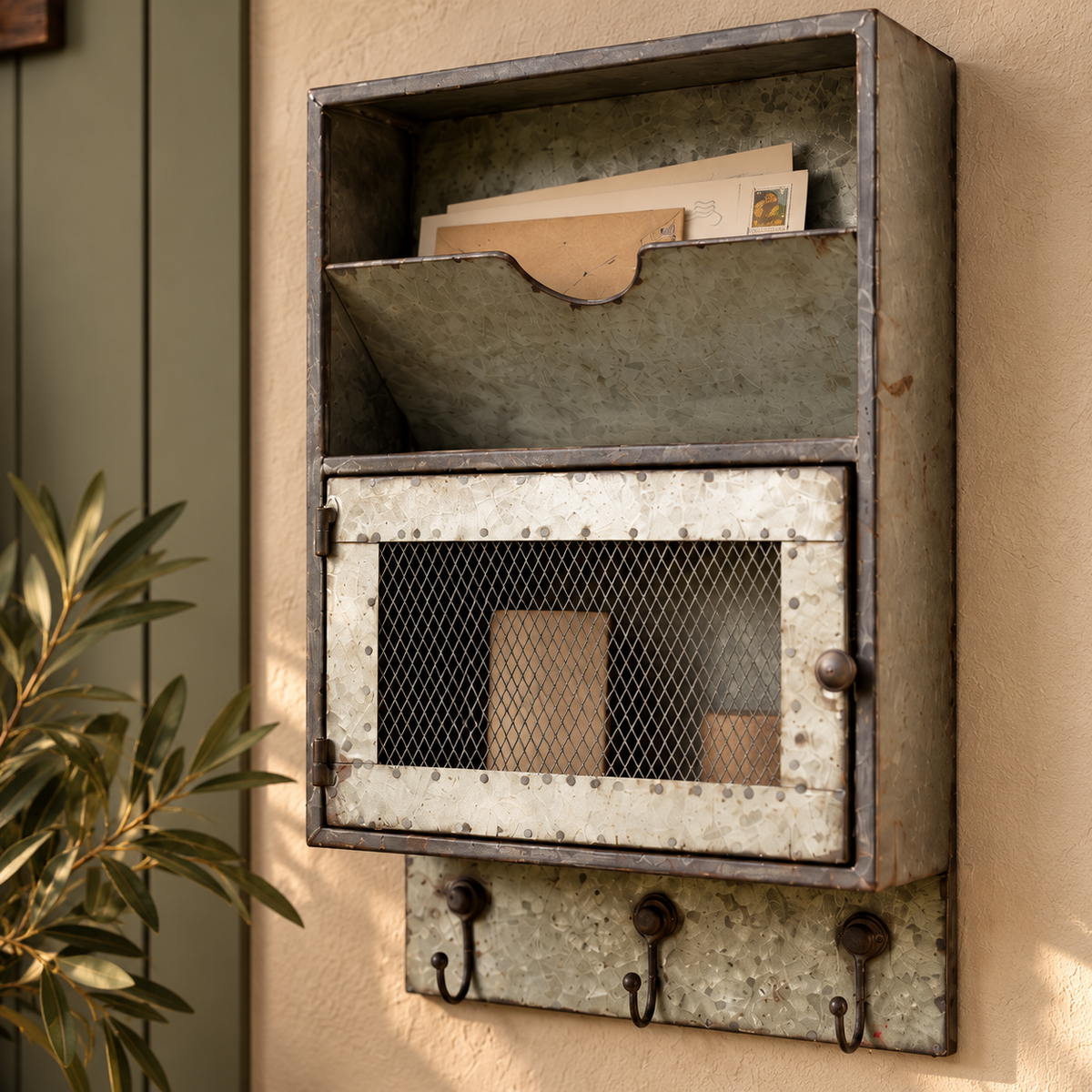 Industrial Galvanised Metal Wall Cabinet