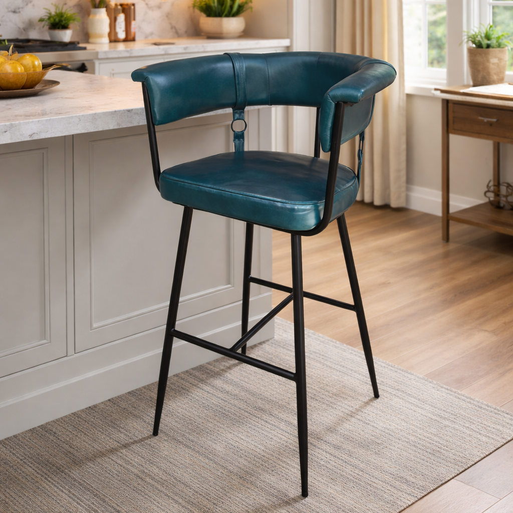 Leather Breakfast Bar Counter Stool