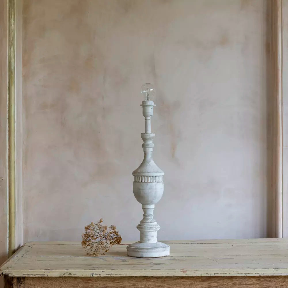 Lamp Base Augusta Antique White