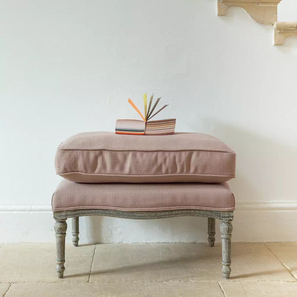 Tilda Footstool With Cushion Powder Pink