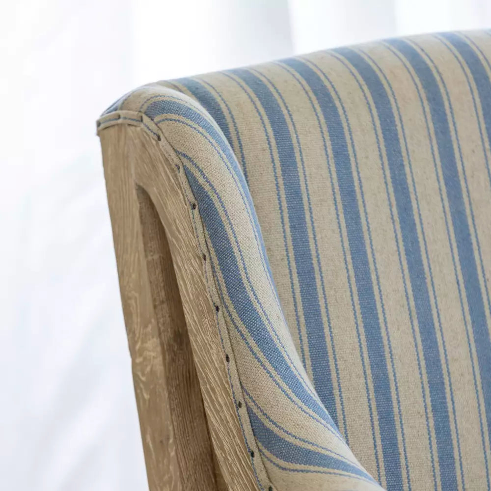 Margot Chair Ticking Stripe Blue