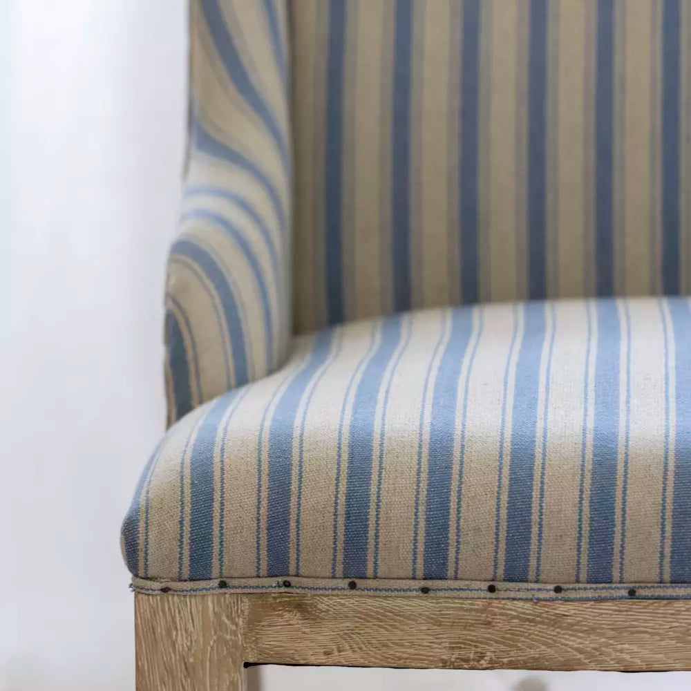 Margot Chair Ticking Stripe Blue