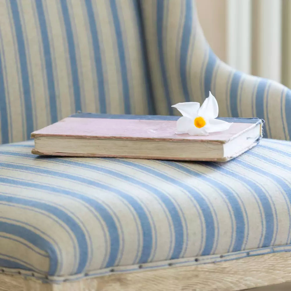 Margot Chair Ticking Stripe Blue